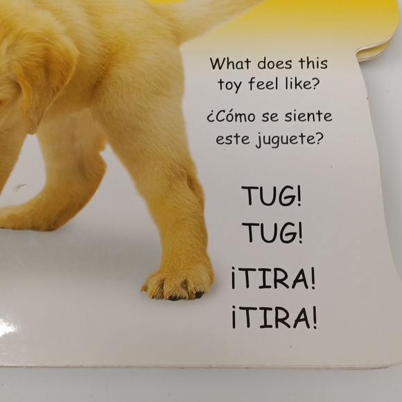 Happy Baby Touch puppy and friends book in English and Spanish - Picture 4 of 4